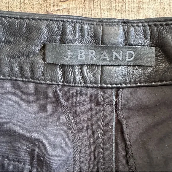 J Brand Black Leather Short Shorts Size 26 Shorts